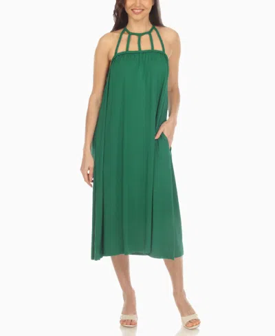 White Mark Womens Sleeveless Midi Swing Dresses In Green