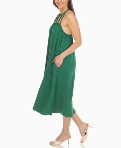 White Mark Womens Sleeveless Midi Swing Dresses In Green