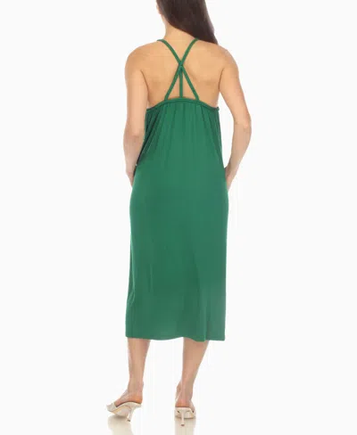 White Mark Womens Sleeveless Midi Swing Dresses In Green