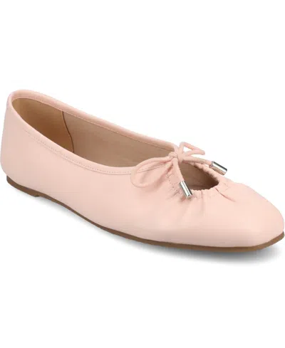 Journee Collection Callee Womens Square Ballet Flats In Pink