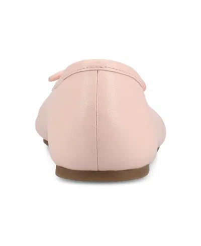 Journee Collection Callee Womens Square Ballet Flats In Pink