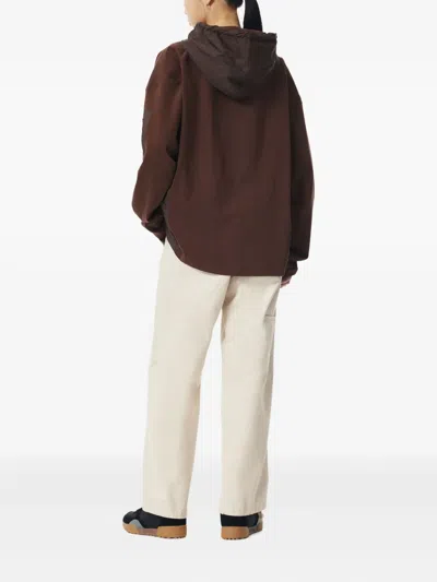 Studio Tomboy Drawstring-hooded Sweatshirt In Red