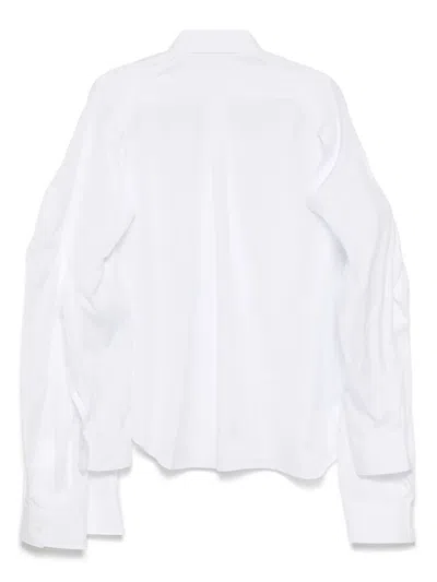 Comme Des Garçons Long-sleeved Shirt In White
