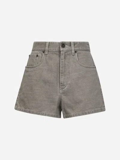 Fendi Grey Denim Shorts