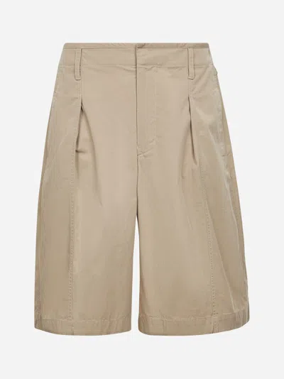 Lemaire Men Beige Compact Cotton Twill Maxi Bermuda