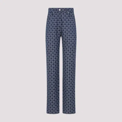 Givenchy High-waisted Tapered Jeans With Distinctive Pattern In Denim Blue