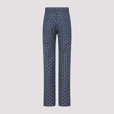Givenchy High-waisted Tapered Jeans With Distinctive Pattern In Denim Blue