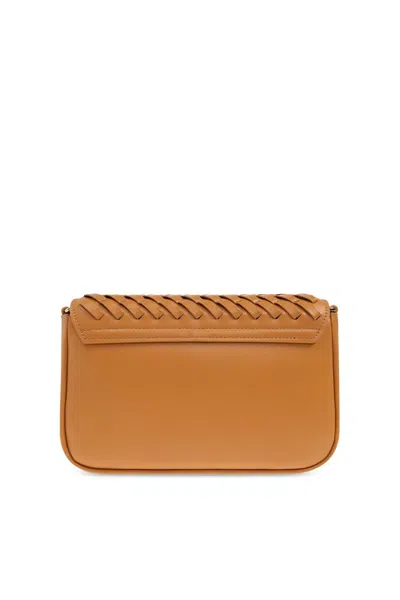 Emporio Armani Shoulder Bag With Decorative Weave In Brown