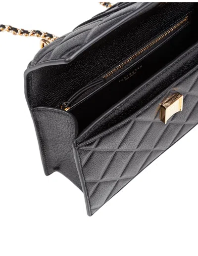 Tory Burch Fleming Small Leather Crossbody Bag In Black