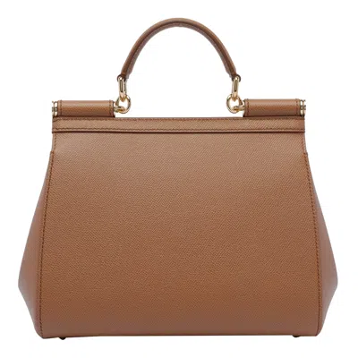 Dolce & Gabbana Sicily Tote Bag In Brown