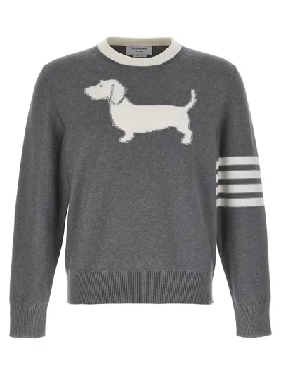 Thom Browne 4-bar Hector Sweater In Grey