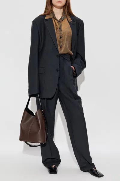 Maison Margiela Black Mohair Blend Oversize Blazer