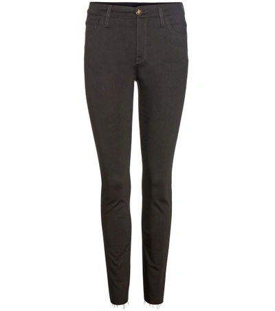 Shop Gucci Embroidered Skinny Jeans In Black