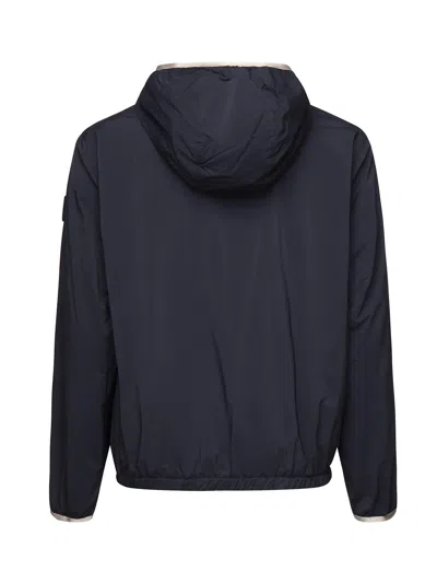 Fay Nylon Windbreaker In Blu Denim