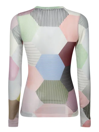 Jw Anderson J. W. Anderson Multicolored Panel Knit Top In Grey