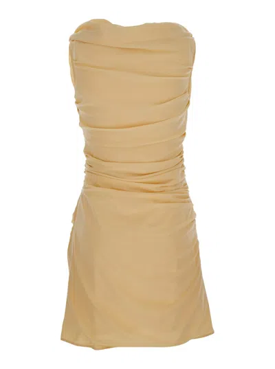Jacquemus Light Beige The Rita Mini Dress In Beige