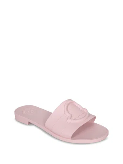 Moncler Bell Slip-on Sliders In Pink
