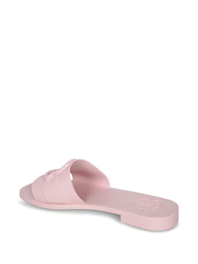Moncler Bell Slip-on Sliders In Pink