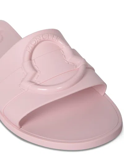 Moncler Bell Slip-on Sliders In Pink