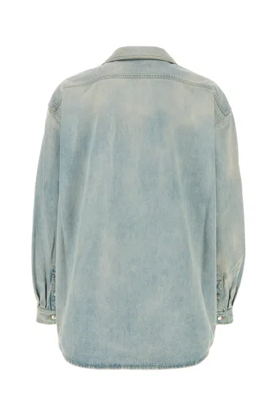 1989 Studio Denim Overshirt With Chest Pocket And Faded Wash