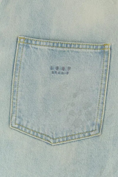 1989 Studio Denim Overshirt With Chest Pocket And Faded Wash
