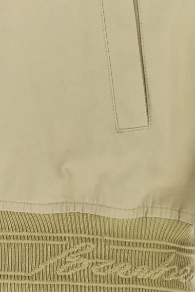 Burberry Cotton Jacket With Collar And Pockets In Skylark