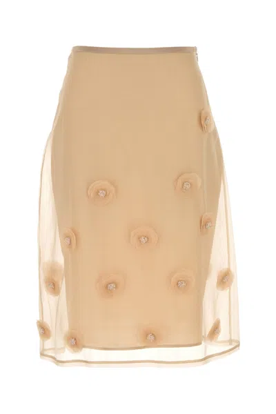 Max Mara Studio Ombrosa Floral Embellished Skirt