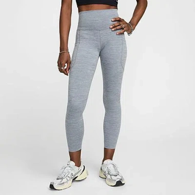 Nike Women's Epic Fast Mid-rise Pocket Running Leggings In Grey
