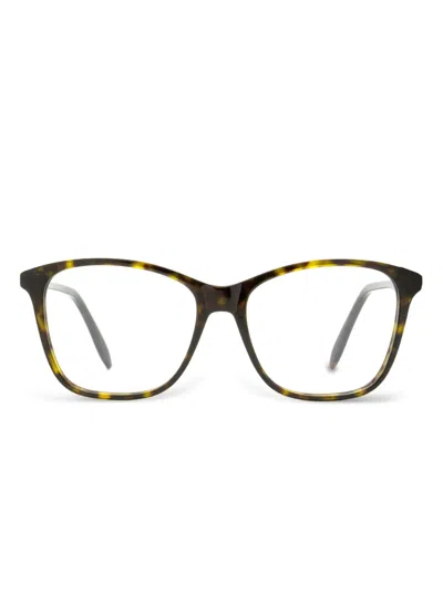 Alexander Mcqueen Square Am0191o Eyeglasses Woman Eyeglass Frame Brown Size 54 Ace In Brown