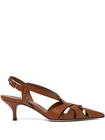 Scarosso Clio Slingback Pumps In Brown
