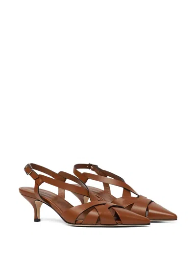 Scarosso Clio Slingback Pumps In Brown