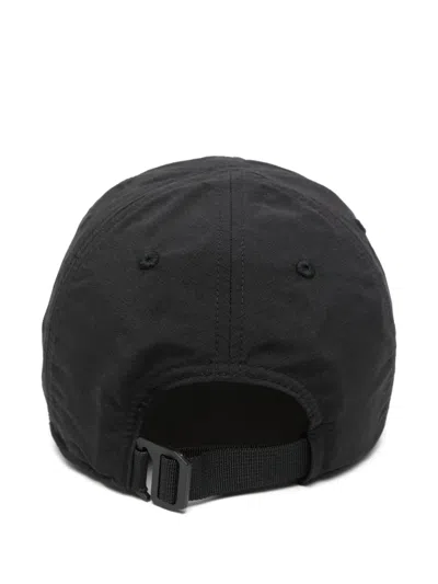 The North Face Black Baseball Cap With Logo Print On The Front In Tech Fabric Man In Black
