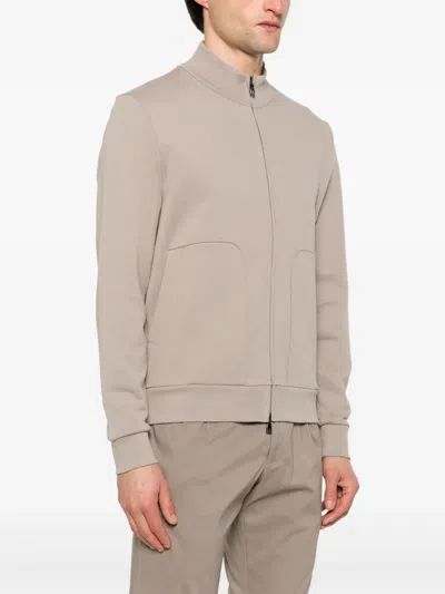 Corneliani Two-way Sweatshirt In Neutrals