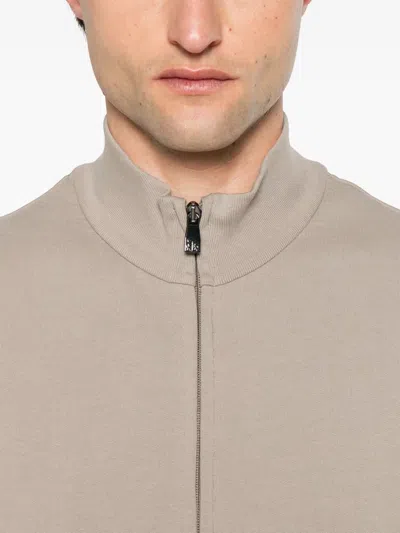 Corneliani Two-way Sweatshirt In Neutrals