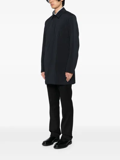 Paul Smith Mens Double-face Wool-blend Overcoat In Blue