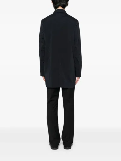 Paul Smith Mens Double-face Wool-blend Overcoat In Blue