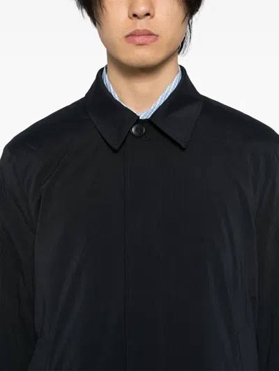 Paul Smith Mens Double-face Wool-blend Overcoat In Blue