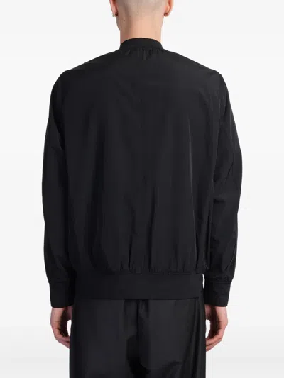 Attachment Cotton-blend Bomber Jacket In Black