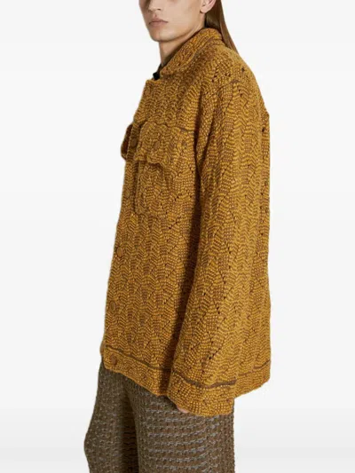 Isa Boulder Puzzle Work Jacket In Orange