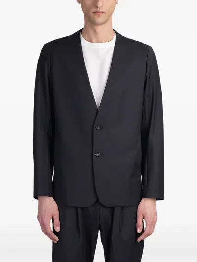 Attachment Blazer In Black Polyester In Blue