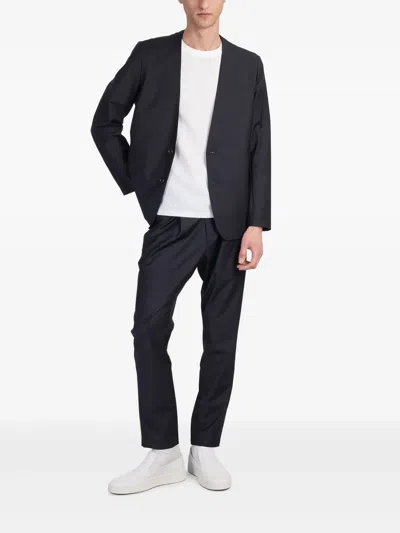 Attachment Blazer In Black Polyester In Blue