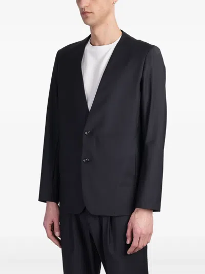 Attachment Blazer In Black Polyester In Blue