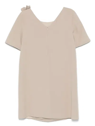 De Santis Draped-detail T-shirt In Neutrals