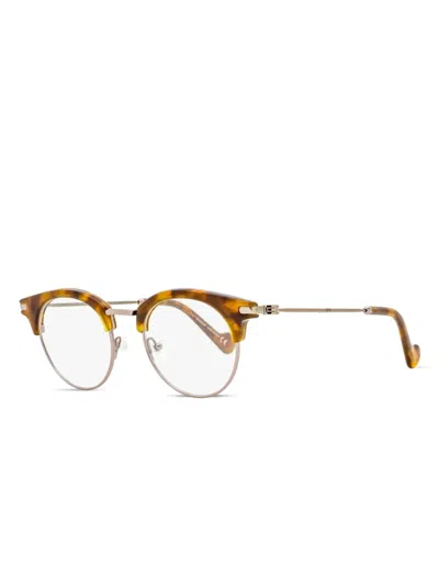 Moncler Round-frame Glasses In Brown