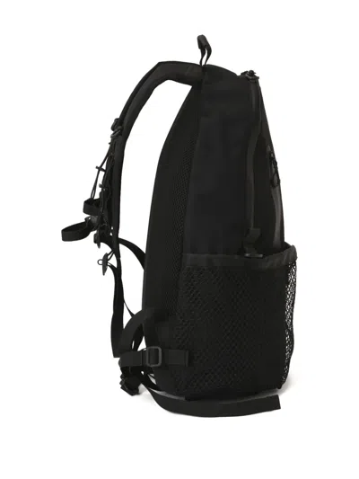 And Wander Cotton Blend Backpack With Mesh Pocket In Black