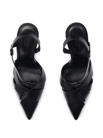 Scarosso 85mm Athena Strappy Pumps In Black