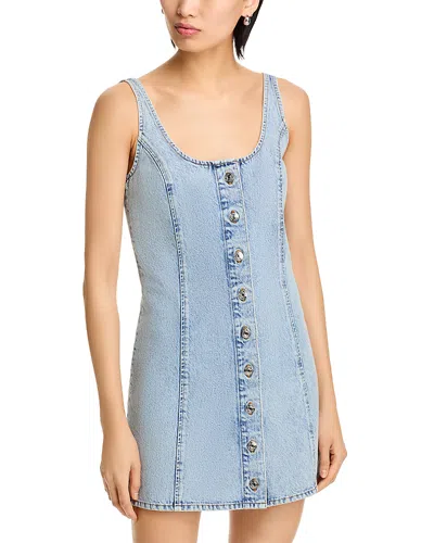 Frame Denim Shift Dress With Studs In Mingle In Blue