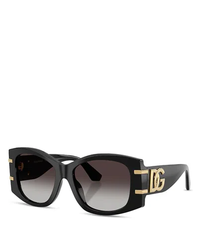 Dolce & Gabbana Womens Black Dg4501 Butterfly-frame Acetate Sunglasses
