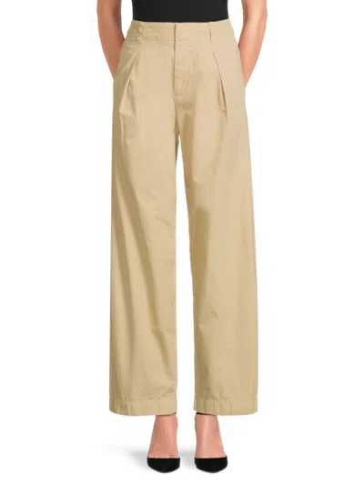 Rag & Bone Leyton Crop Cotton Work Pants In Khaki