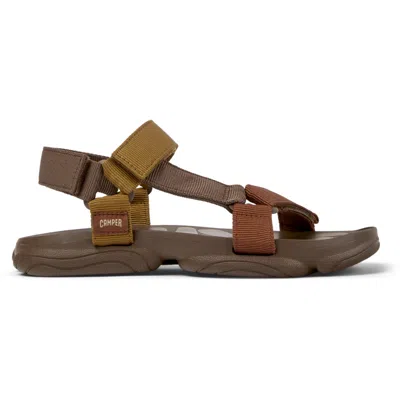 Camper Karst Sandal In Brown,red